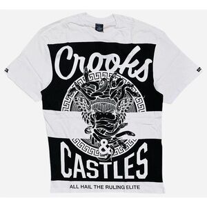 Crooks & Castles Black and White Graphic Tee (Pre-owned )